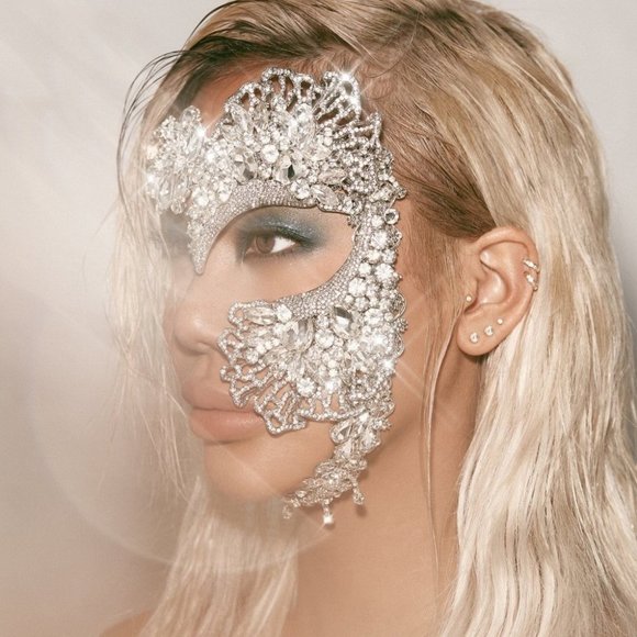 NWT Sparkling Swarovski Bling Crystal Rhinestone Mask Halloween Costume … - Picture 2 of 7
